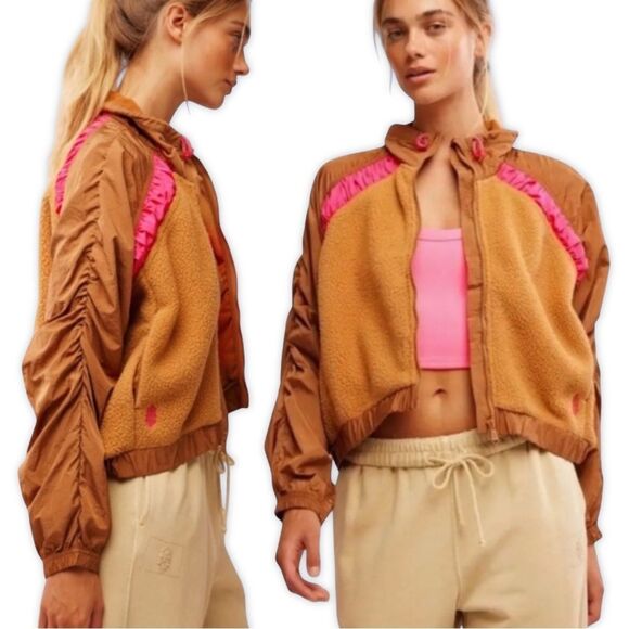 Free People Movement Amelia Zip Up Fleece Jacket